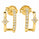 0.64 Ctw Lab Grown Diamond Earring in 925 Yellow Gold Plated