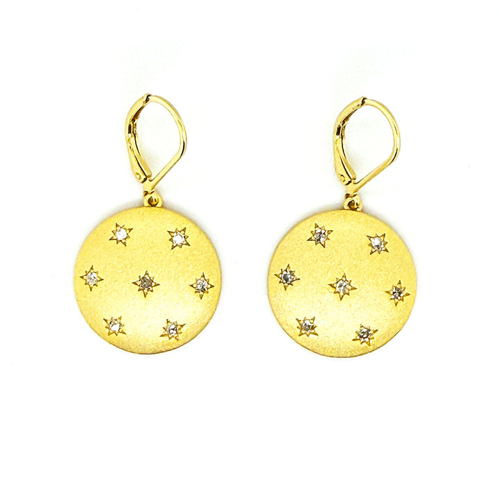0.36 Ctw White Diamond Earring in Brass