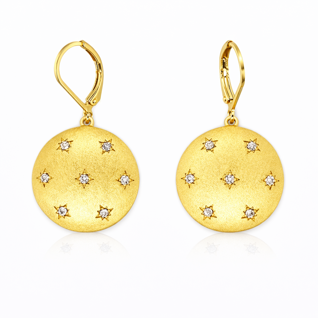 0.33 Ctw White Diamond Earring in Brass
