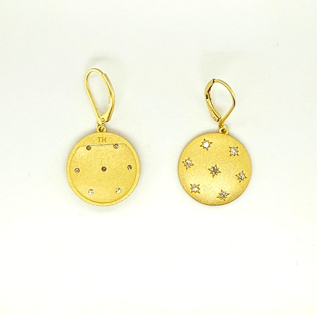 0.36 Ctw White Diamond Earring in Brass