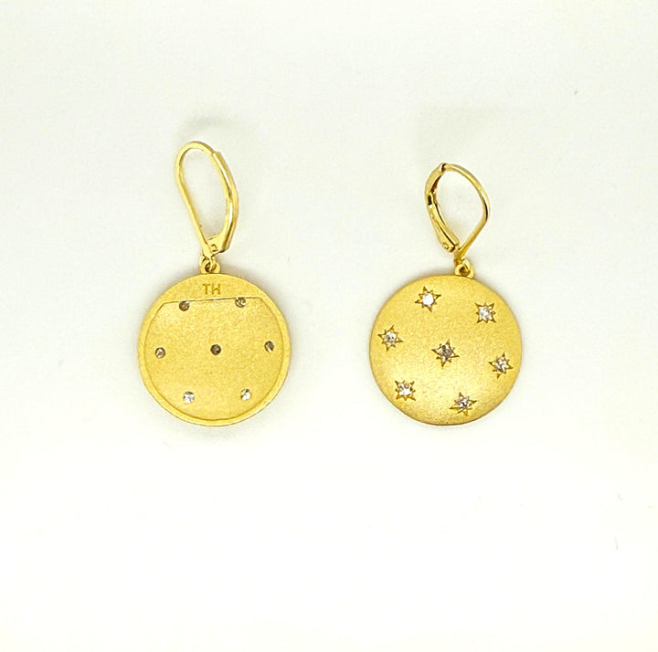 0.36 Ctw White Diamond Earring in Brass