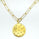 0.57 Ctw White Diamond Pendant in Brass