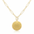 0.57 Ctw White Diamond Pendant in Brass