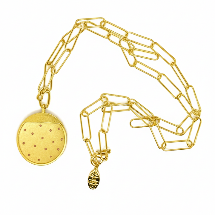 0.33 Ctw Brown Diamond and White Diamond Necklace in Brass