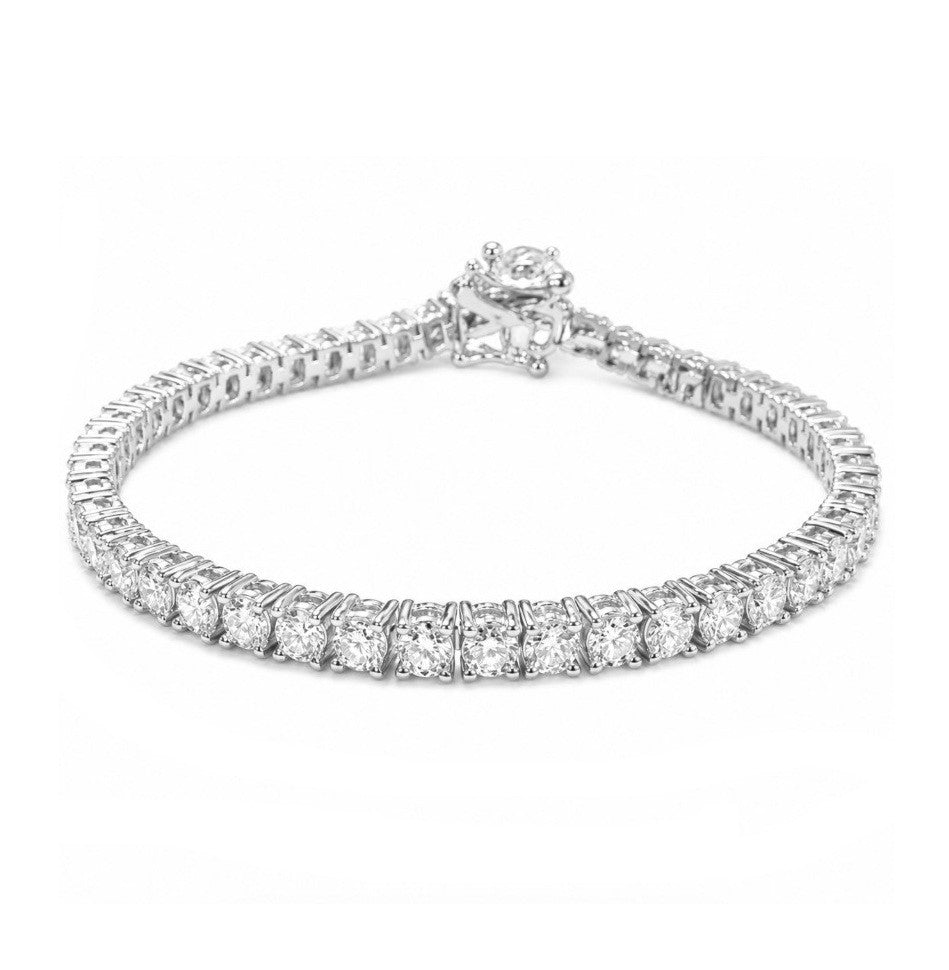 6.00 Ctw Lab Grown Diamond Tennis Bracelet in 925 Platinum Plated