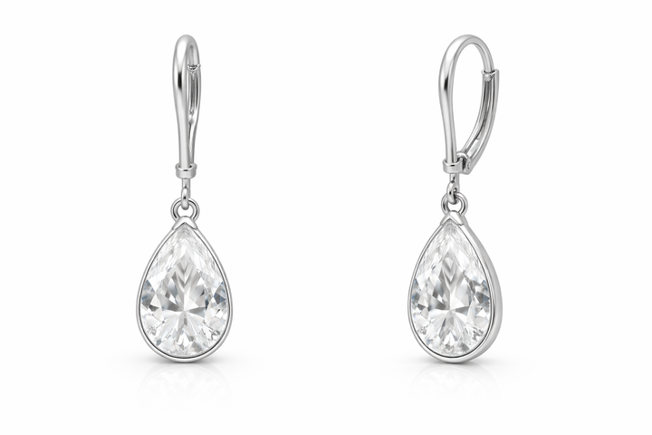 3.60 DEW White Moissanite Dangle Earring
