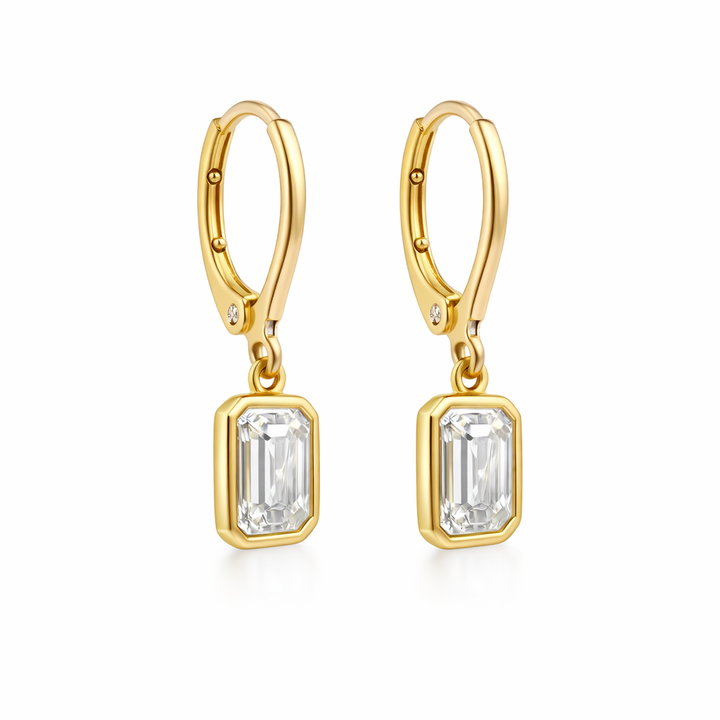 3.40 DEW White Moissanite Dangle Earring