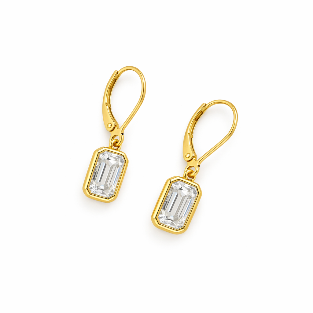 3.40 DEW White Moissanite Dangle Earring