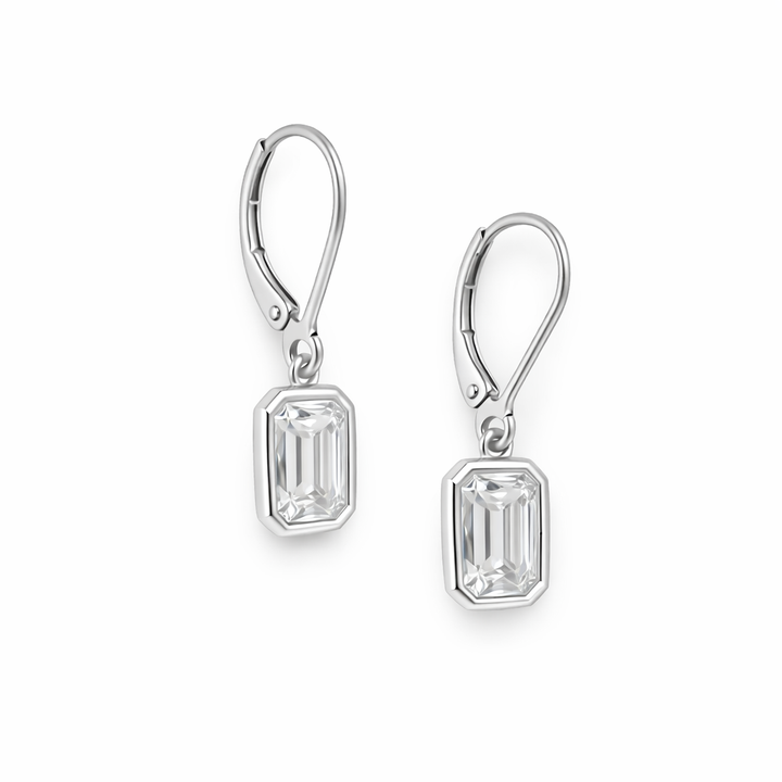 3.40 DEW White Moissanite Dangle Earring