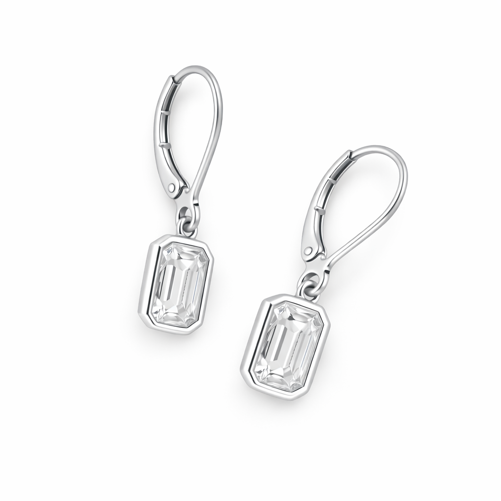 3.40 DEW White Moissanite Dangle Earring