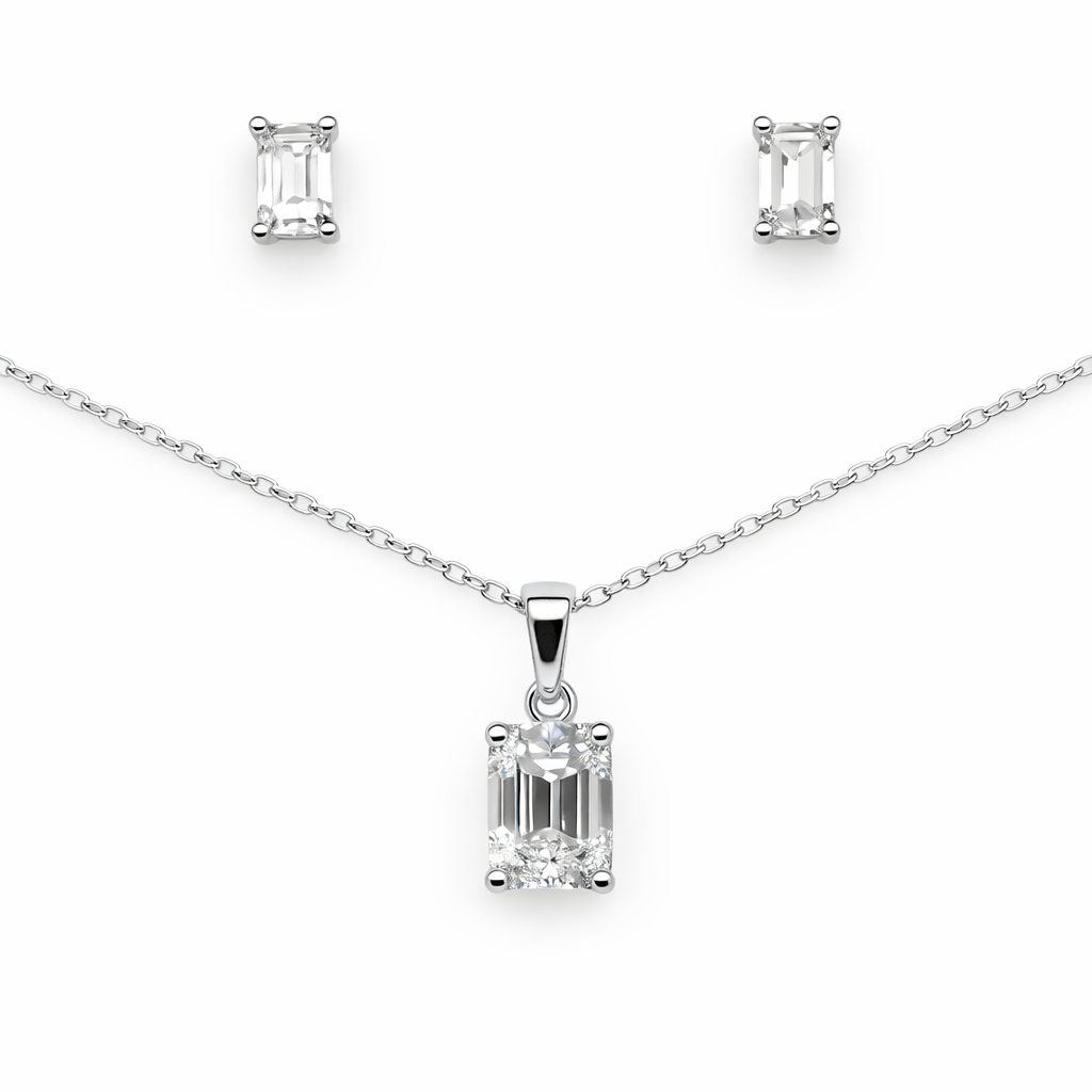 2.20 DEW Moissanite Solitaire Set in 925 Platinum Plated