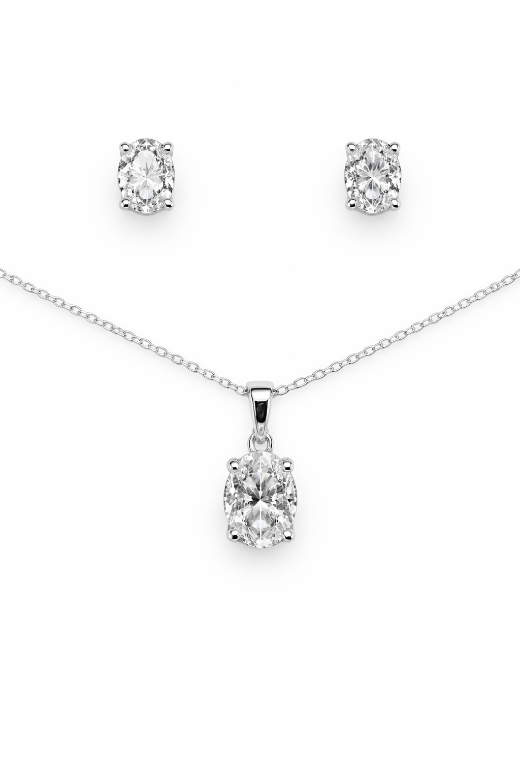 2.40 DEW Moissanite Solitaire Set in 925 Platinum Plated