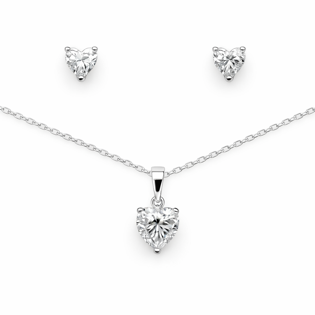 2.90 DEW Moissanite Solitaire Set in 925 Platinum Plated