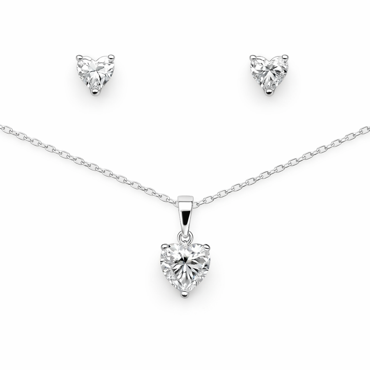 2.90 DEW Moissanite Solitaire Set in 925 Platinum Plated