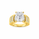 6.50 DEW Moissanite Ring in 925 Yellow Gold Plated