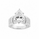 7.00 DEW Moissanite Ring in 925 Platinum Plated
