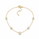 Kennedy 6.00 Cts White Moissanite Station Necklace in 925 18K Yellow Gold Plated