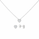 3.20 DEW Heart Shape Moissanite Earring and Pendant Set in 925 Platinum Plated