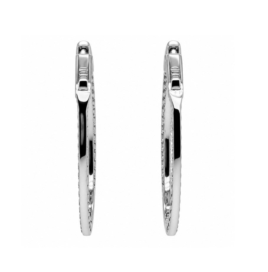 2.68 Ctw Lab Grown Diamond Hoop Earring in 14K White Gold