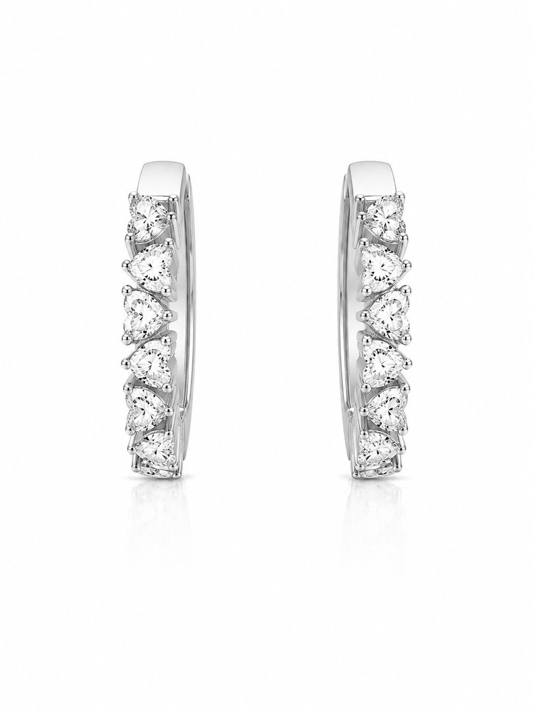3.10 DEW Moissanite Earring in 925 Platinum Plated