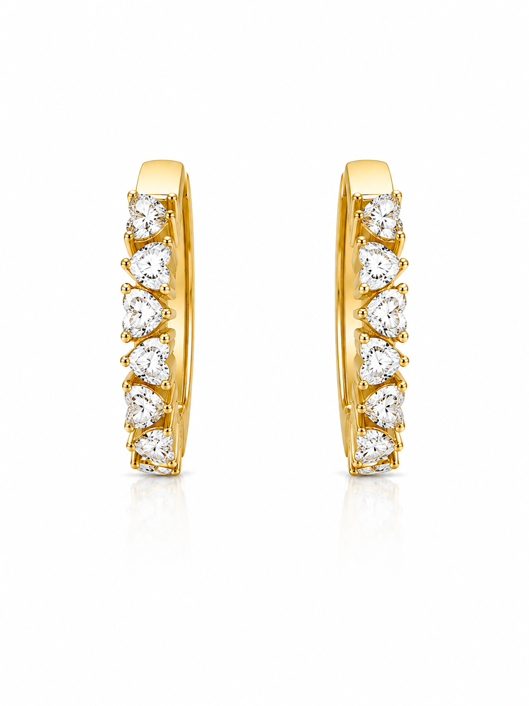 3.10 DEW Moissanite Earring in 925 Yellow Gold Plated