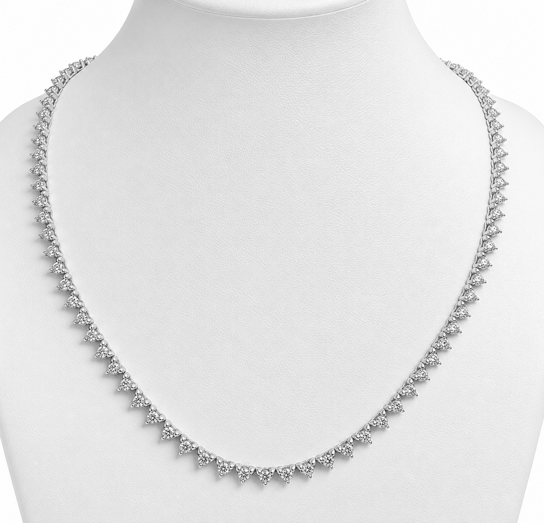 5.03 Ctw Lab Grown Diamond Necklace in 925 Platinum Plated