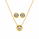 7.50 DEW Moissanite Earring and Pendant Set in 925 Yellow Gold Plated