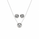 7.50 DEW Moissanite Earring and Pendant Set in 925 Platinum Plated