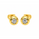0.46 Ctw Lab Grown Diamond Stud Earring in 925 Yellow Gold Plated