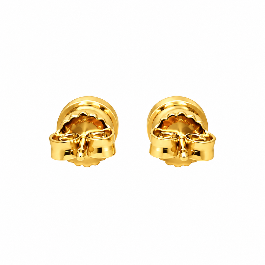 0.46 Ctw Lab Grown Diamond Stud Earring in 925 Yellow Gold Plated