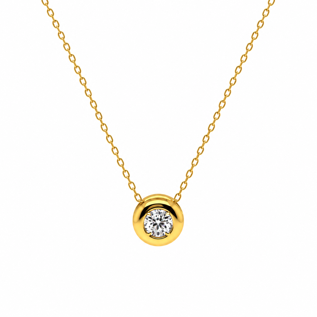 0.23 Ctw Lab Grown Diamond Pendant in 925 Yellow Gold Plated