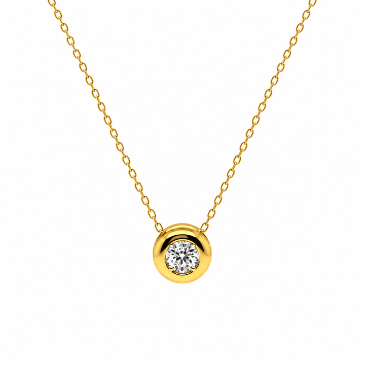 0.23 Ctw Lab Grown Diamond Pendant in 925 Yellow Gold Plated