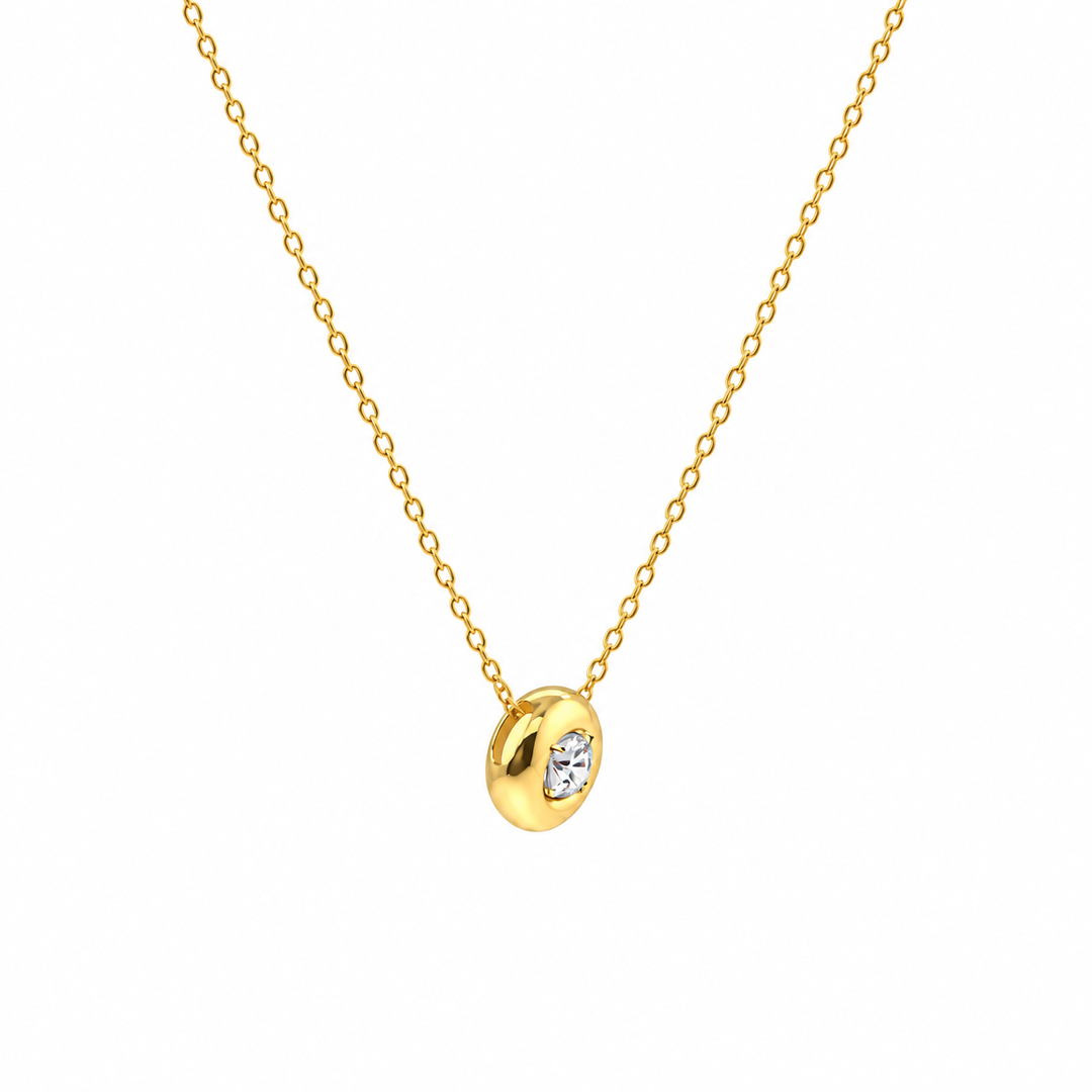 0.23 Ctw Lab Grown Diamond Pendant in 925 Yellow Gold Plated