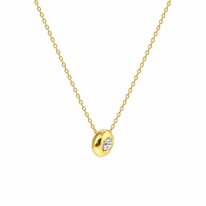 0.23 Ctw Lab Grown Diamond Pendant in 925 Yellow Gold Plated
