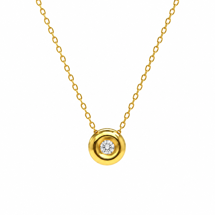 0.23 Ctw Lab Grown Diamond Pendant in 925 Yellow Gold Plated