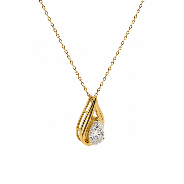 6.10 DEW Moissanite Pendant in 925 Yellow Gold Plated