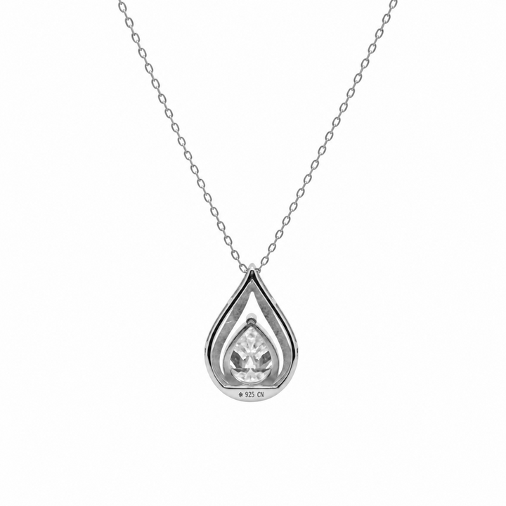6.10 DEW Moissanite Pendant in 925 Platinum Plated