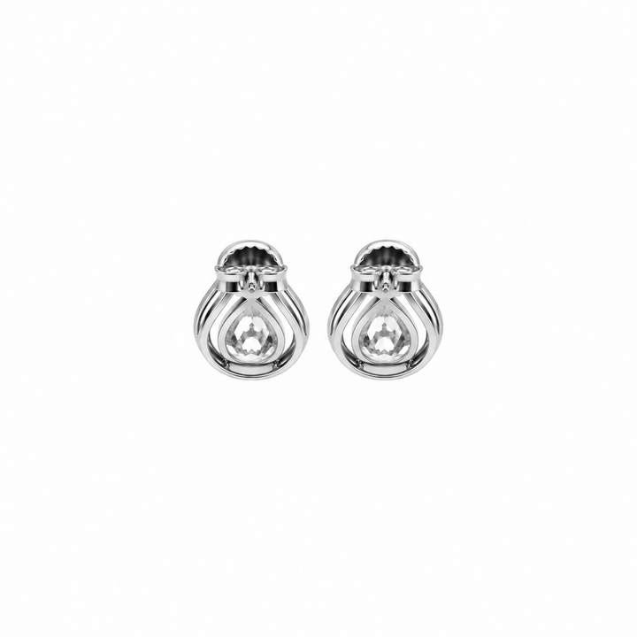 7.10 DEW Moissanite Stud Earring in 925 Platinum Plated