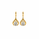 7.10 DEW Moissanite Dangle Earring in 925 Yellow Gold Plated