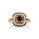 1.53 Cts Brown Diamond and White Diamond Ring in 14K Two Tone