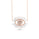 0.17 Cts Diamond Slice and White Diamond Necklace in 14K Rose Gold