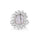 0.79 Cts Diamond Slice and White Diamond Ring in 14K White Gold