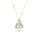 1.1 Cts Diamond Slice and White Diamond Necklace in 14K Yellow Gold