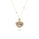 0.74 Cts Diamond Slice and White Diamond Necklace in 14K Yellow Gold