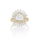 0.41 Cts Diamond Slice and White Diamond Ring in 14K Yellow Gold