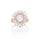 0.48 Cts Diamond Slice and White Diamond Ring in 14K Rose Gold