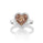 0.71 Cts Brown Diamond and White Diamond Ring in 14K Two Tone