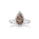 0.53 Cts Brown Diamond and White Diamond Ring in 14K Two Tone