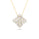 1.49 Cts White Diamond Necklace in 14K Yellow Gold