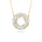 1.52 Cts White Diamond Necklace in 14K Yellow Gold